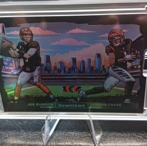2024 Panini Dual Downtown Joe Burrow & Jamarr Chase Novelty Card